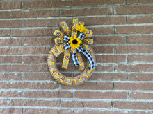 Load image into Gallery viewer, Sunflower Ribbon Wreath
