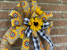 Load image into Gallery viewer, Sunflower Ribbon Wreath
