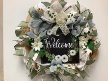 Load image into Gallery viewer, Welcome Farmhouse Everyday Wreath
