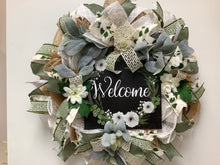Load image into Gallery viewer, Welcome Farmhouse Everyday Wreath