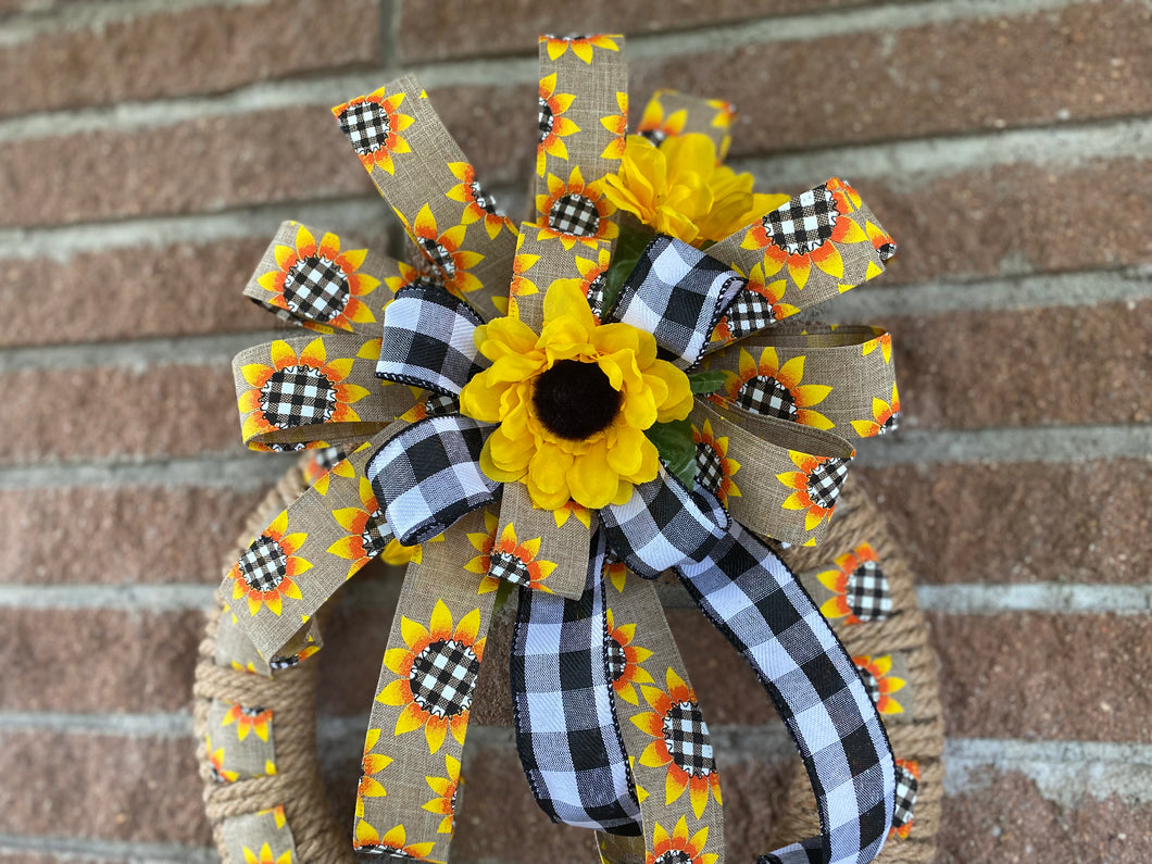 Sunflower Ribbon Wreath