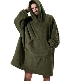 Ultra Cozy Double-Sided Fleece Wearable Blanket Hoodie