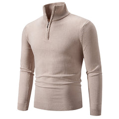 Plus Size Fleece Zip Mock Neck Sweater