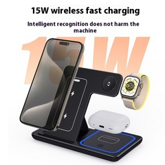 3 In 1 LED Fast Wireless  Charging Station