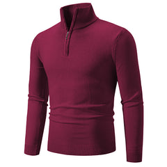 Plus Size Fleece Zip Mock Neck Sweater