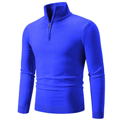 Plus Size Fleece Zip Mock Neck Sweater