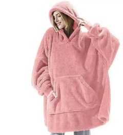 Ultra Cozy Double-Sided Fleece Wearable Blanket Hoodie