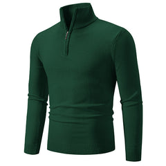 Plus Size Fleece Zip Mock Neck Sweater
