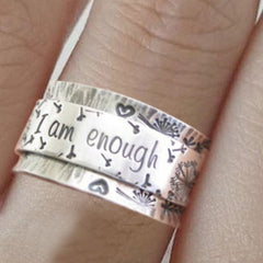 Vintage "I Am Enough" Ring  (Unisex)