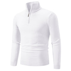 Plus Size Fleece Zip Mock Neck Sweater