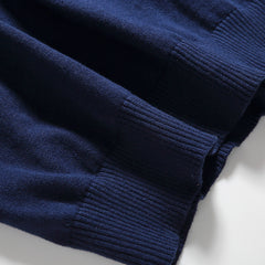 Solid Color V-Neck Knit Sweater