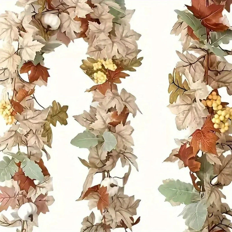 Maple Leaf & Pumpkin Wreath