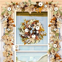 Maple Leaf & Pumpkin Wreath