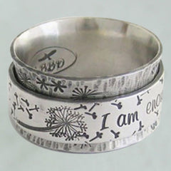 Vintage "I Am Enough" Ring  (Unisex)