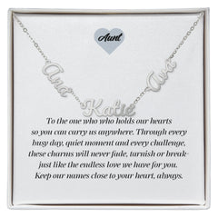 Multiple Name Necklace - Aunt