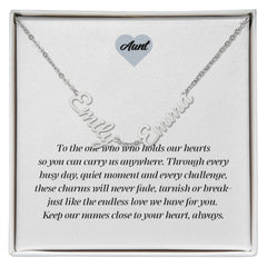Multiple Name Necklace - Aunt