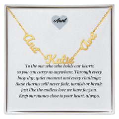 Multiple Name Necklace - Aunt
