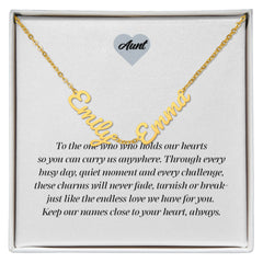 Multiple Name Necklace - Aunt