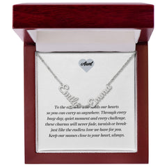 Multiple Name Necklace - Aunt