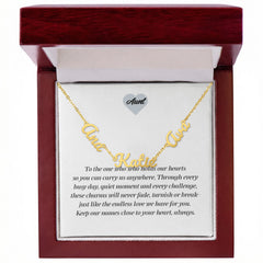 Multiple Name Necklace - Aunt