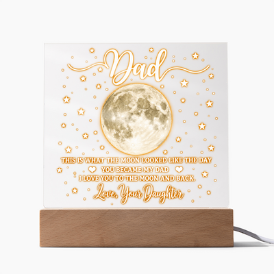 Acrylic Square Plaque - Dad