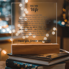 Acrylic Square Plaque - To My Wife
