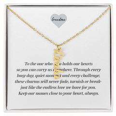 Multi Vertical Name Necklace - Grandma