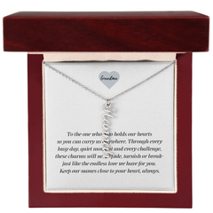 Multi Vertical Name Necklace - Grandma