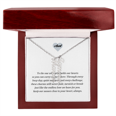 Multi Vertical Name Necklace - Aunt