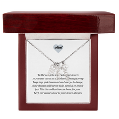 Multi Vertical Name Necklace - Aunt