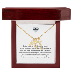 Multi Vertical Name Necklace - Aunt