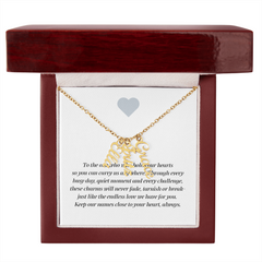 Multi Vertical Name Necklace with message card