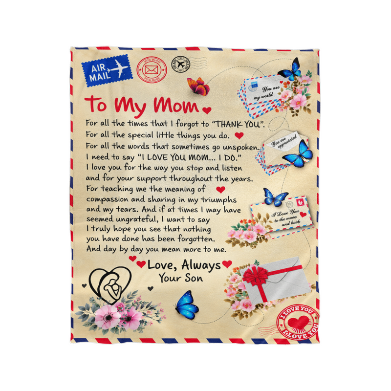 Mink Touch Fleece Blanket - To My Mom