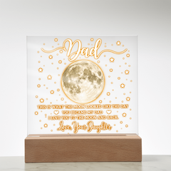Acrylic Square Plaque - Dad