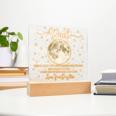 Acrylic Square Plaque - Dad