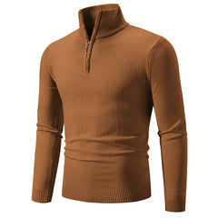 Plus Size Fleece Zip Mock Neck Sweater