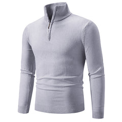 Plus Size Fleece Zip Mock Neck Sweater