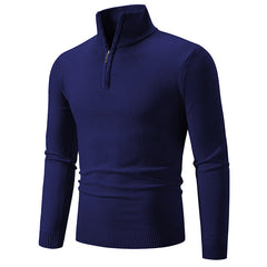 Plus Size Fleece Zip Mock Neck Sweater