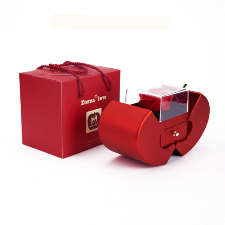 Double-Open Eternal Flower Jewelry Box