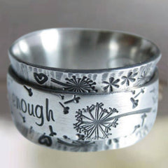 Vintage "I Am Enough" Ring  (Unisex)
