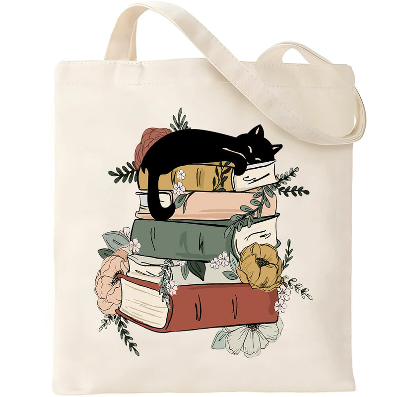 Black Cat Canvas Tote Bag
