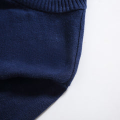 Solid Color V-Neck Knit Sweater