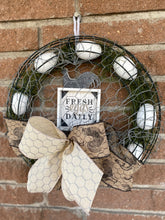 Load image into Gallery viewer, Fresh Eggs Daily, Farmhouse Egg wreath
