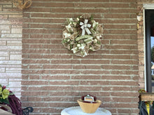 Load image into Gallery viewer, Welcome pancake home decor, Wreath for front door, Green decor
