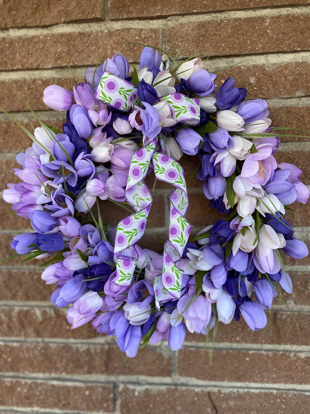 Purple tulip wreath