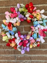 Load image into Gallery viewer, Multi-color tulip wreath
