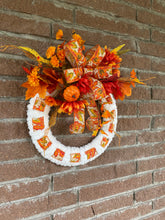 Load image into Gallery viewer, Pumpkins Ribbon Wreath
