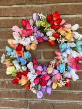 Load image into Gallery viewer, Multi-color tulip wreath
