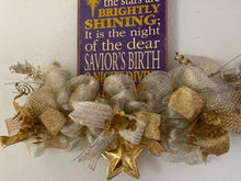 Load image into Gallery viewer, O Holy Night sign with rail
